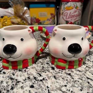 Polar Bear & Snowmen Ceramic Mugs